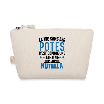 Tartine sans chocolat Humour Cadeau - Trousse biologique - nature - Devant