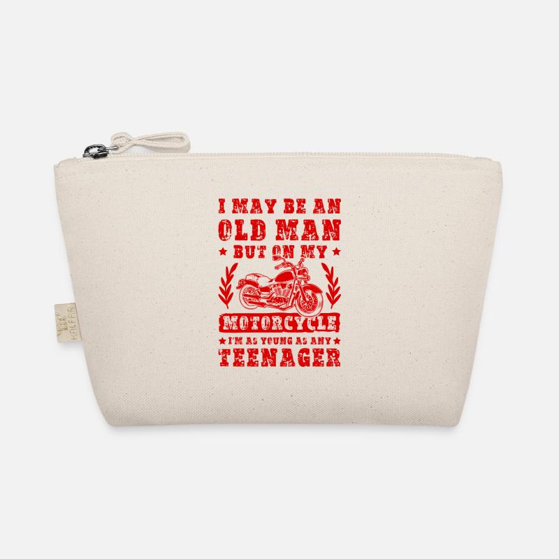 Motorrad alter mann Bio-Täschchen