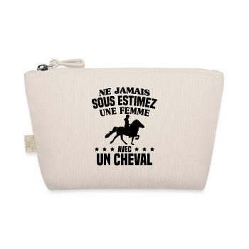 cadeau humour cheval / femme à cheval - Trousse biologique - nature - Devant