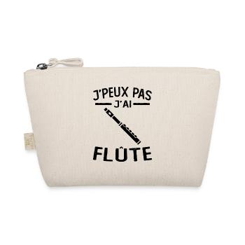 je peux pas j'ai flûte flûtiste Cadeau - Trousse biologique - nature - Devant