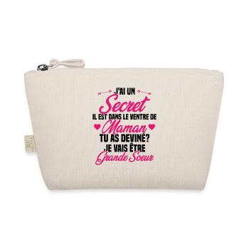 Tu as deviné je vais être grande soeur Humour - Trousse biologique - nature - Devant