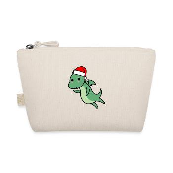 Drache Comic Weihnachten Xmas - Bio-Täschchen - Natur - Vorne