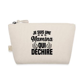 Cadeau Mamina Je suis une Mamina qui Déchire - Trousse biologique - nature - Devant