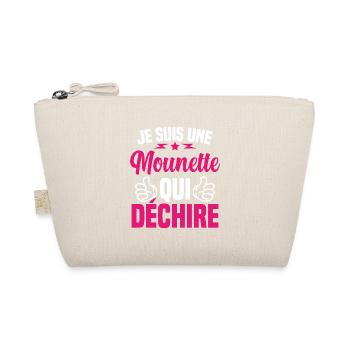 Cadeau Mounette Je suis une Mounette qui Déchire - Trousse biologique - nature - Devant