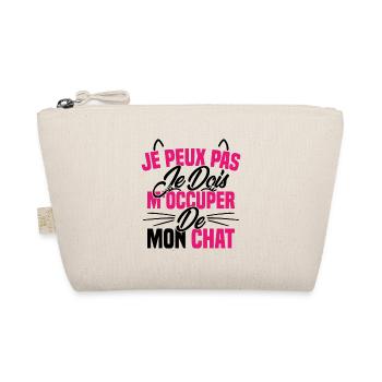 je peux pas mon chat femme humour cadeau - Trousse biologique - nature - Devant