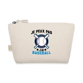 Je Peux Pas J'ai Baseball Humour Cadeau - Trousse biologique - nature - Devant