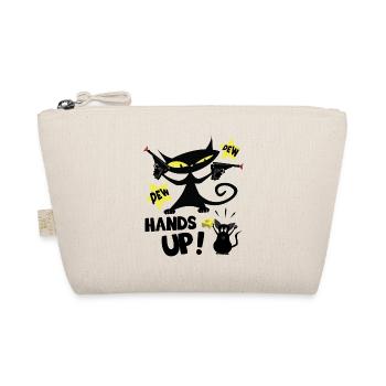 Pew Pew Hands Up, Mouse Cat - Funny Cat - Organic Pouch - nature - Front