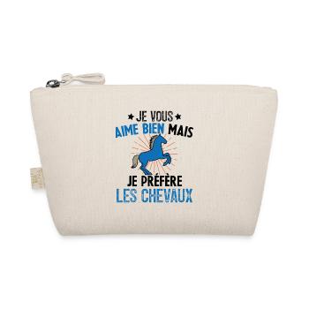 Je Vous Aime Bien Equitation Cheval Cadeau - Trousse biologique - nature - Devant
