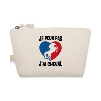 Je Peux Pas J'ai Cheval Vintage Cœur Cadeau - Trousse biologique - nature - Devant