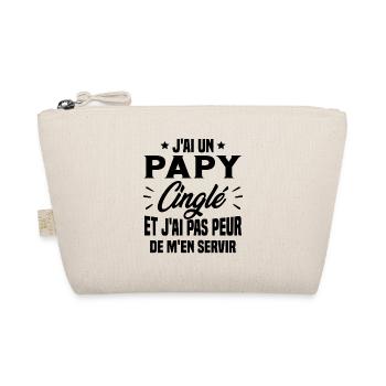 J'ai Un Papy Cinglé Cadeau Humour Papa - Trousse biologique - nature - Devant