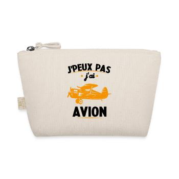 Je peux pas j'ai avion humour aviation Cadeau - Trousse biologique - nature - Devant