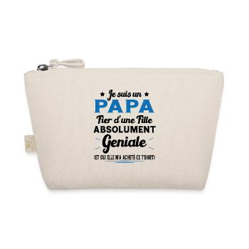 Je suis un papa fier d'une fille Cadeau pour papa - Trousse biologique - nature - Devant