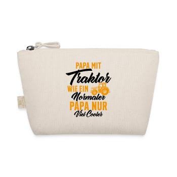 Papa nit tractor like a normal - Organic Pouch - nature - Front