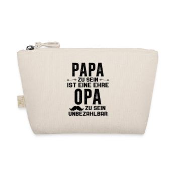être papa est un honneur être papy n'a pas de prix - Trousse biologique - nature - Devant