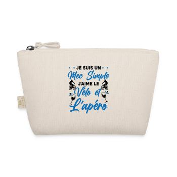 Je suis un Mec Simple j'aime Le Vélo Et L'apéro - Trousse biologique - nature - Devant