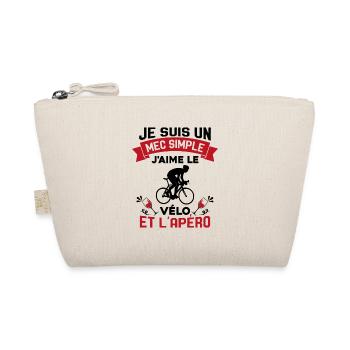 Je suis un Mec Simple j'aime Le Vélo Et L'apéro - Trousse biologique - nature - Devant