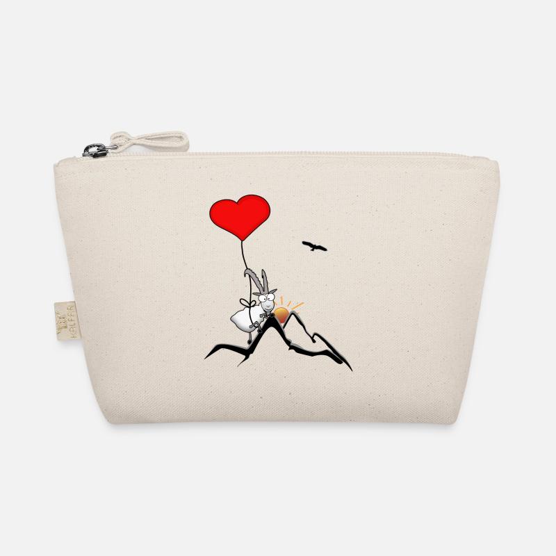 Steinbock auf dem Berggipfel Bio-Täschchen