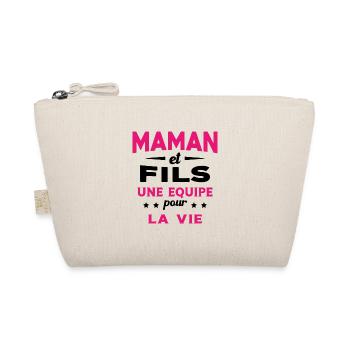 Maman et Fils une equipe Cadeau Fête Des Mères - Trousse biologique - nature - Devant