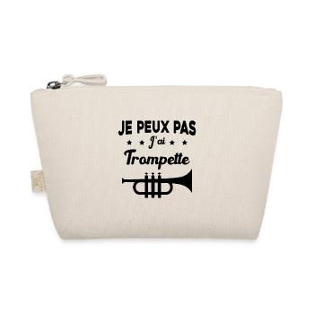 Je peux pas j'ai trompette Cadeau - Trousse biologique - nature - Devant