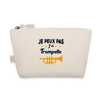 Je peux pas j'ai trompette Cadeau - Trousse biologique - nature - Devant