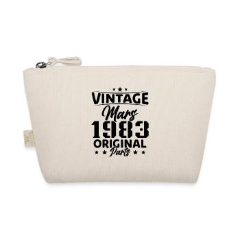 Vintage né en Mars 1983 Cadeau d'anniversaire - Trousse biologique - nature - Devant