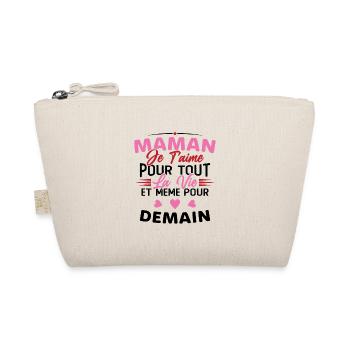 Maman je t'aime Mère Bébé Naissance Amour - Trousse biologique - nature - Devant