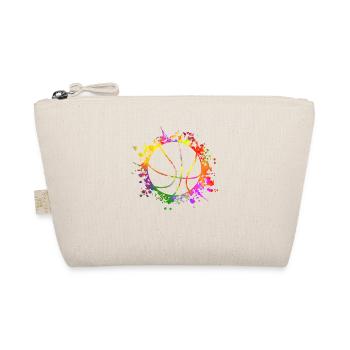 Basketball Bunte Spritzer Korbball Trainer - Bio-Täschchen - Natur - Vorne