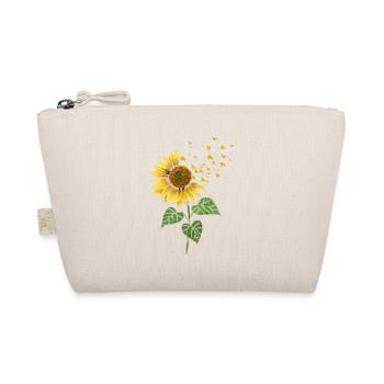 Sunflower Birds Cute Floral - Organic Pouch - nature - Front