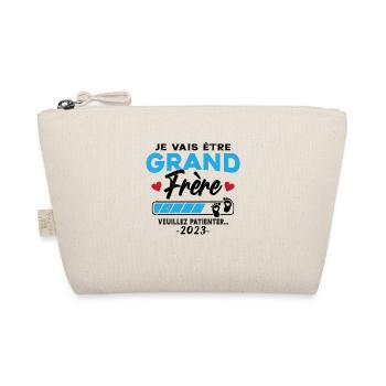 Je vais Être Grand Frère 2023 idée cadeau - Trousse biologique - nature - Devant