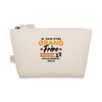 Je vais Être Grand Frère 2023 idée cadeau - Trousse biologique - nature - Devant