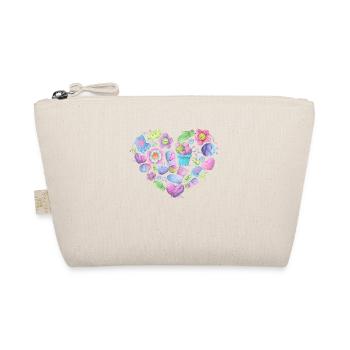 Tricot Coeur Crochet Accessoires Mignon - Trousse biologique - nature - Devant