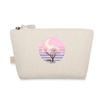 Cherry Blossom Japanese Pastel Goth Moon - Organic Pouch - nature - Front