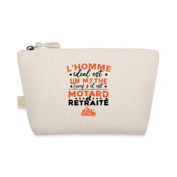 Motard Et Retraité Cadeau Homme Humour - Trousse biologique - nature - Devant