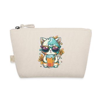 Fraîcheur estivale : chat avec lunettes de soleil - Trousse biologique - nature - Devant