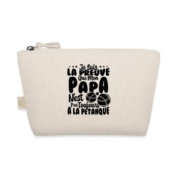 Preuve que mon Papa Pétanque Humour Papa Bouliste - Trousse biologique - nature - Devant