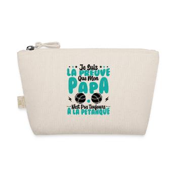 Preuve que mon Papa Pétanque Humour Papa Bouliste - Trousse biologique - nature - Devant
