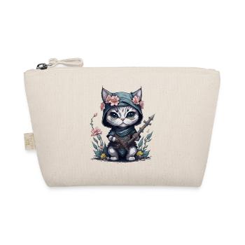 Fühle dich episch mit der Ninja-Katze - Bio-Täschchen - Natur - Vorne
