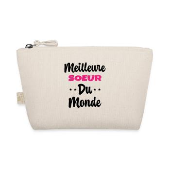 Meilleure Soeur Du Monde Humour Cadeau - Trousse biologique - nature - Devant
