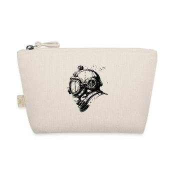 Taucherhelm Tauchen Apnoe Vintage - Bio-Täschchen - Natur - Vorne