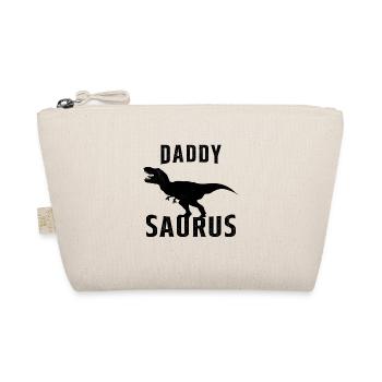 Papa saurus Humor Father's Day Gift - Organic Pouch - nature - Front