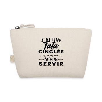 Neveu Nièce Cadeau J'ai Une Tata Cinglée Humour - Trousse biologique - nature - Devant
