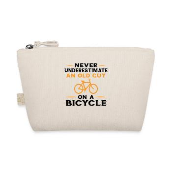 Never Underestimate an Old Man With a Bike - Organic Pouch - nature - Front
