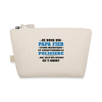 Je suis un Papa Fier d'une magnifique Policière - Trousse biologique - nature - Devant