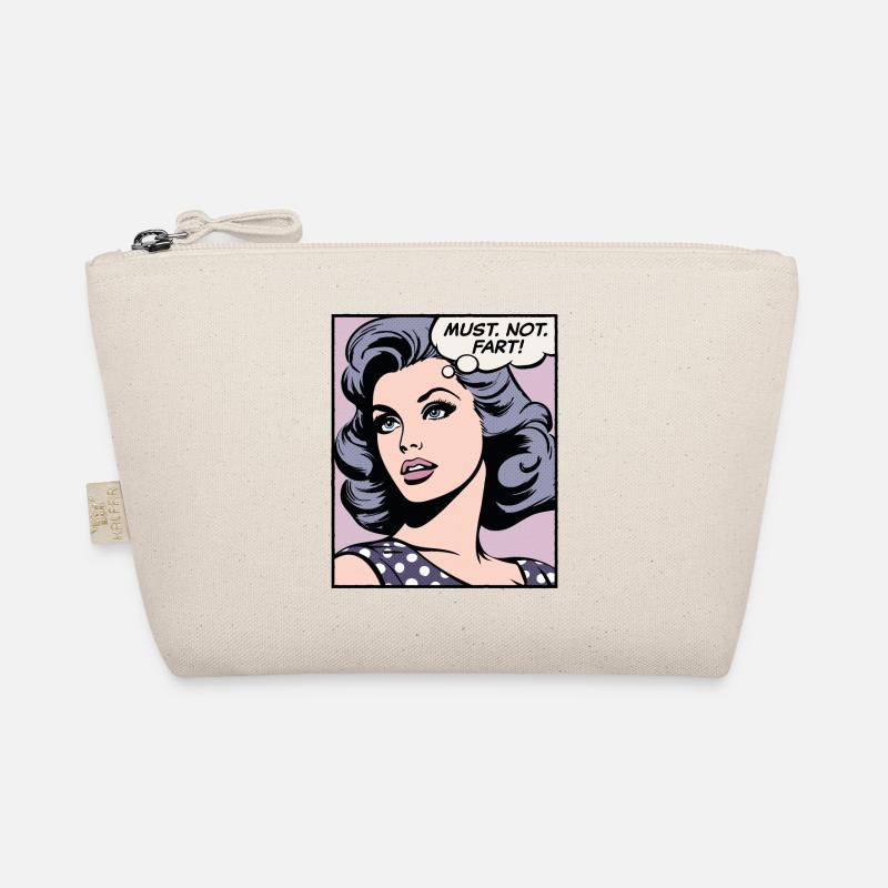 Darf nicht furzen! Pop-Art-Mädchen Bio-Täschchen
