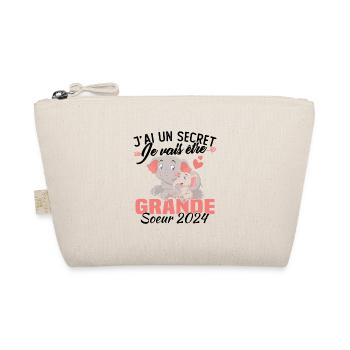 J'ai un secret Je Vais Être Grande Soeur 2024 - Trousse biologique - nature - Devant