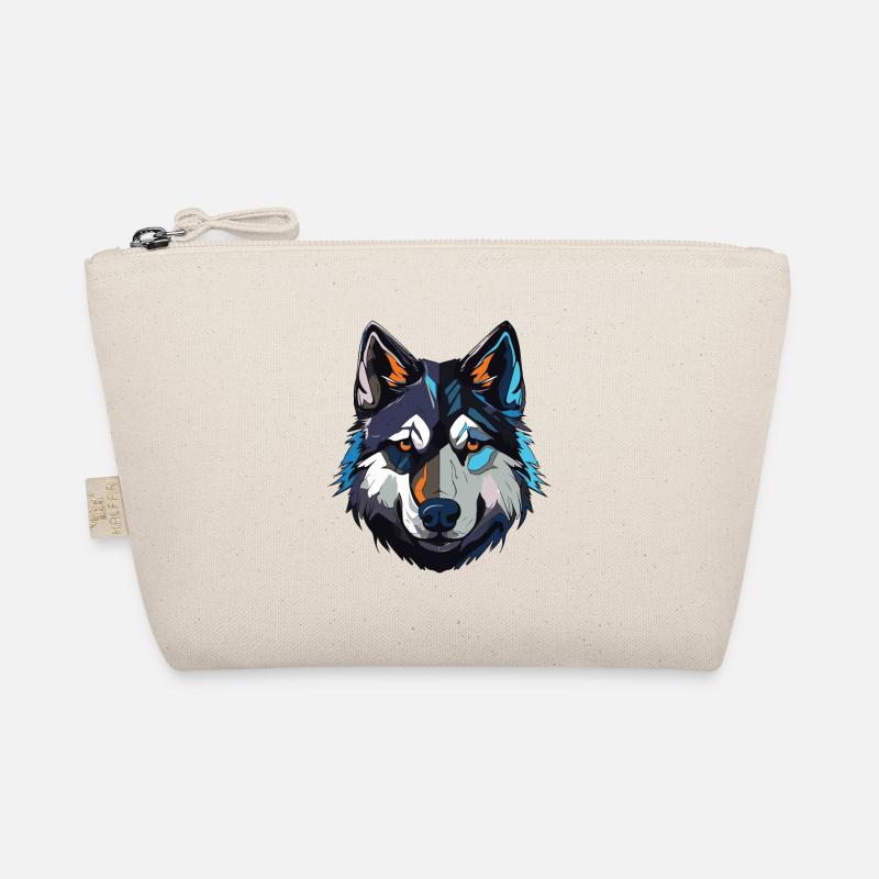 Husky Dog Portrait Organic Pouch