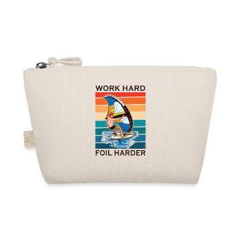 Work Hard Foil Harder Wing Foil Wingsurf - Organic Pouch - nature - Front