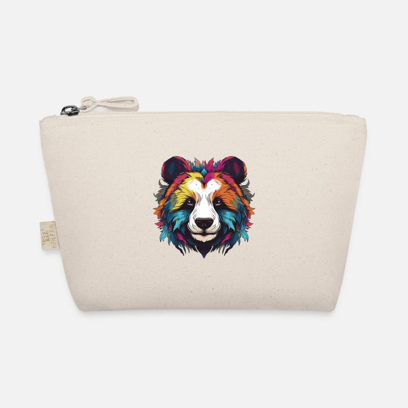 Panda Portrait - Bio-Täschchen - Natur