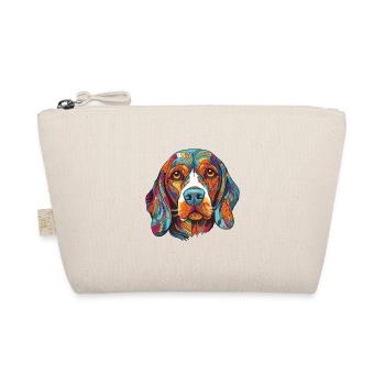 Beagle Hund Portrait - Bio-Täschchen - Natur - Vorne