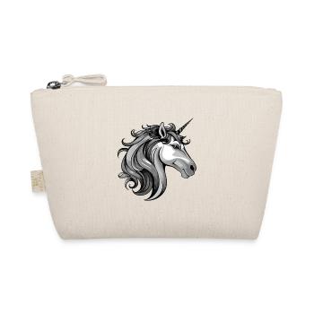 Einhorn Portrait - Bio-Täschchen - Natur - Vorne